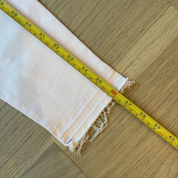 7 For All Mankind Ankle Skinny Jeans in Light Pink - Picture 9 of 10